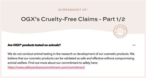 is ogx animal cruelty free.